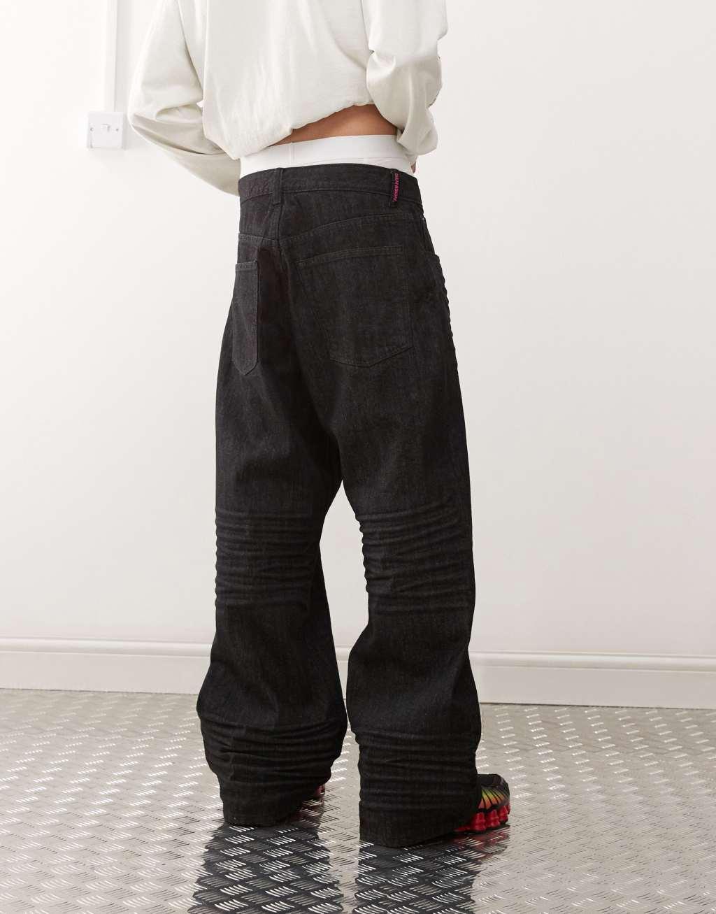 Cheap Monday Looser baggy jeans in black rinse wash Product Image