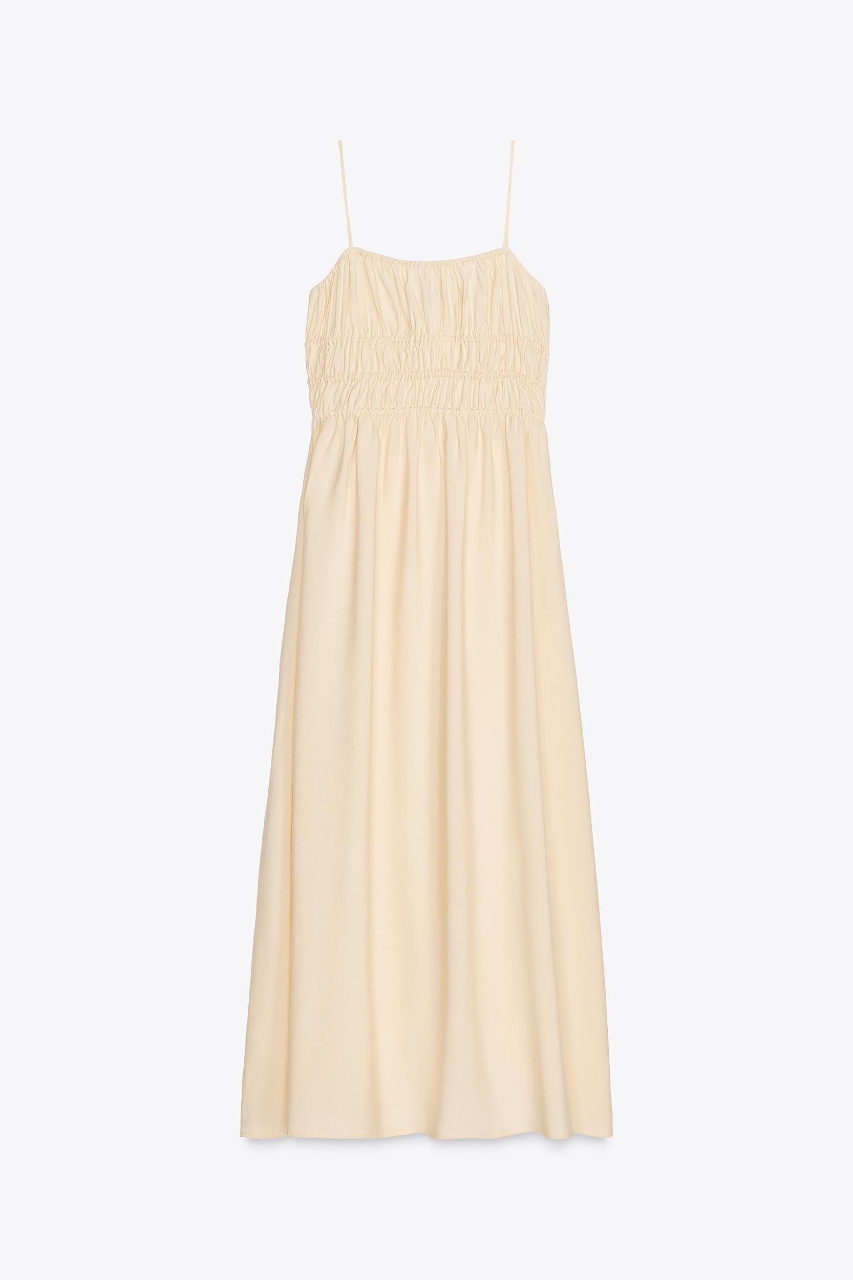 FLOWY ELASTIC MIDI DRESS Product Image