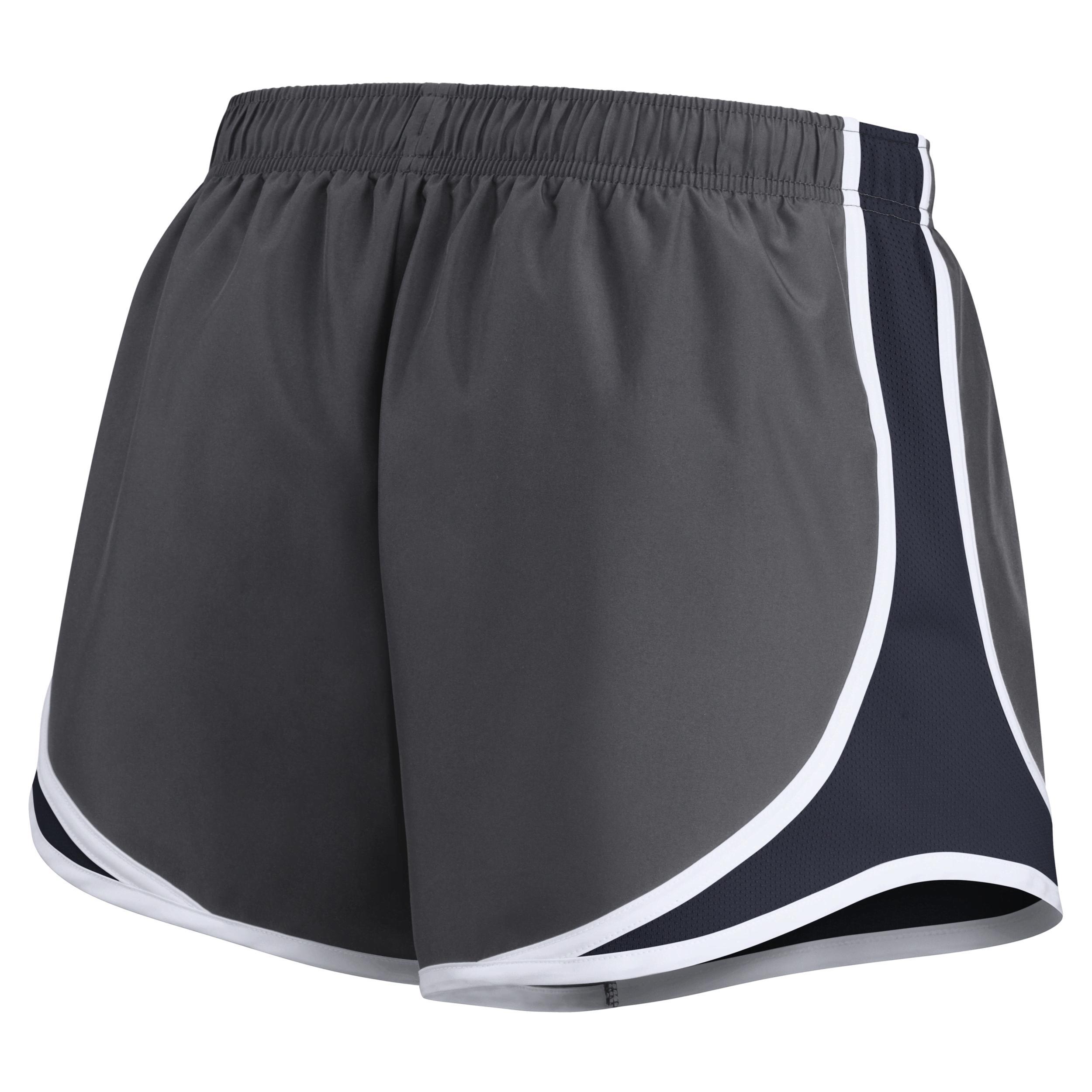 Women's Nike Charcoal Carolina Panthers Logo Performance Tempo Shorts, Size: Large Product Image