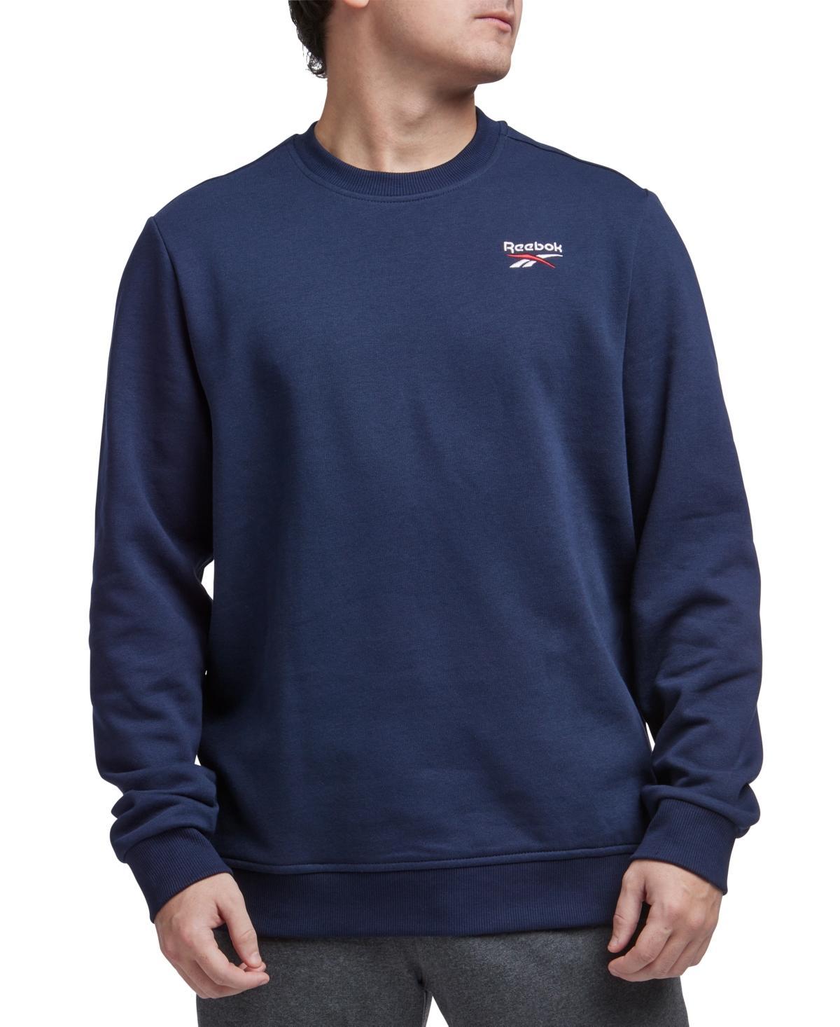 Reebok Mens Identity Vector Regular-Fit Logo-Print Fleece Sweatshirt Product Image