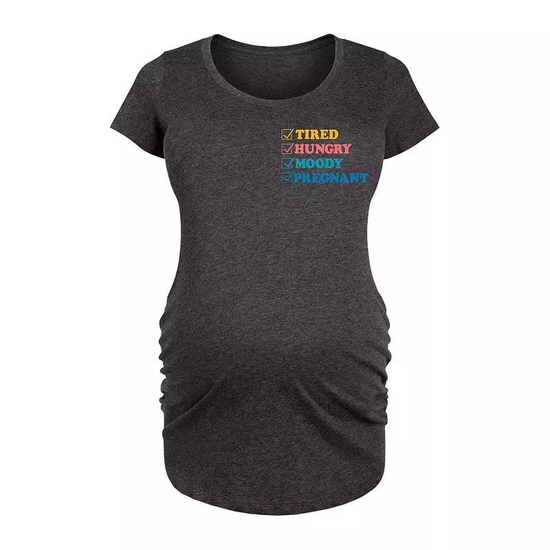 Maternity Peanuts Snoopy Woodstock Walk Graphic Tee, Womens Blue Product Image