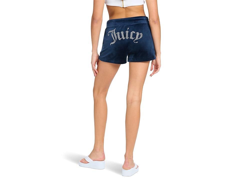 Juicy Couture Velour Juicy Shorts with Back Bling (Regal ) Women's Clothing Product Image