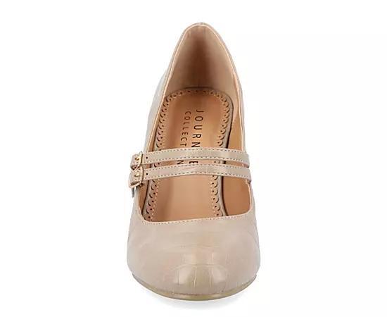Journee Windy Womens Mary Jane High Heels Brown Product Image
