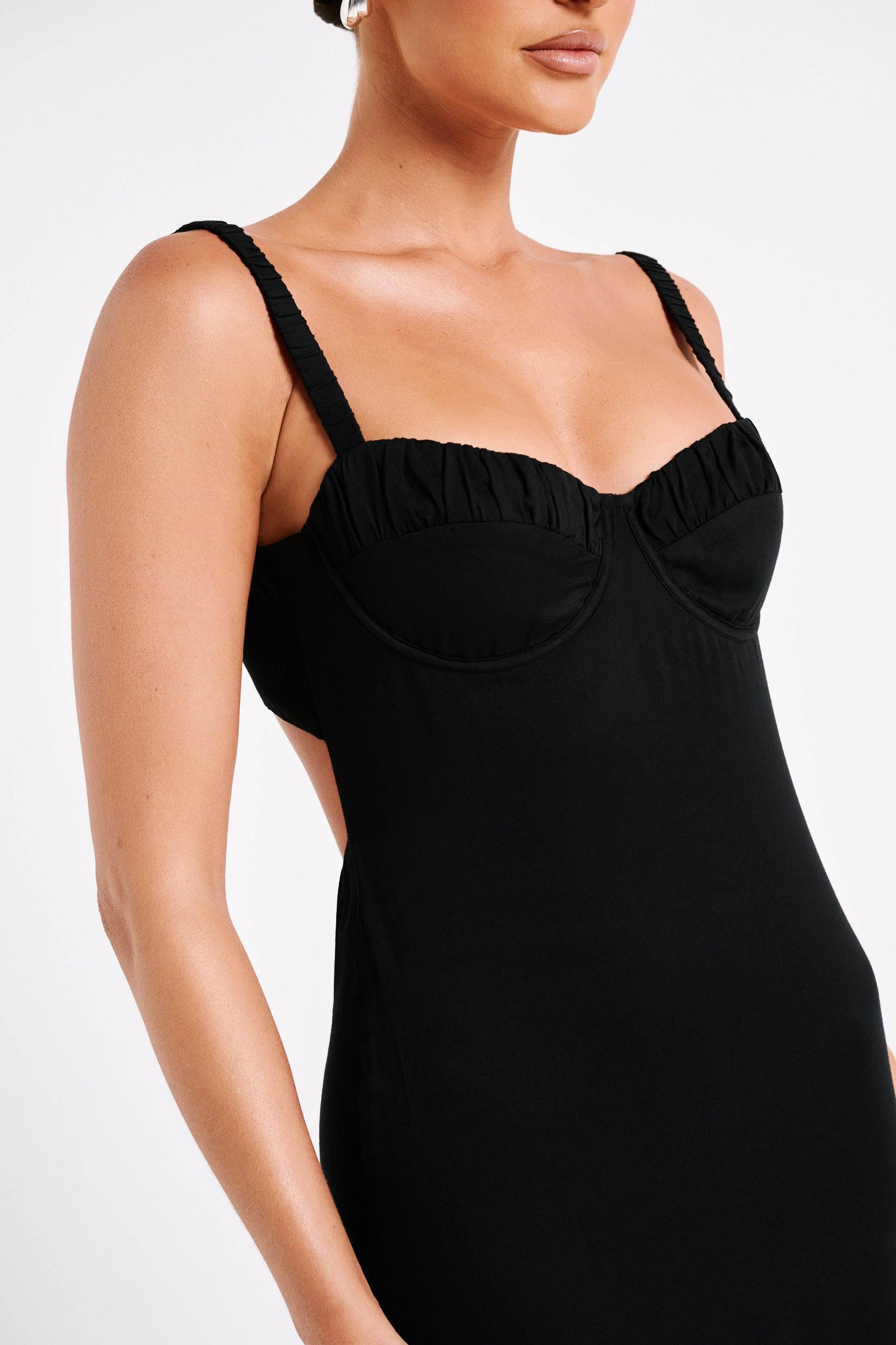 Constance Cupped Midi Dress - Black Product Image