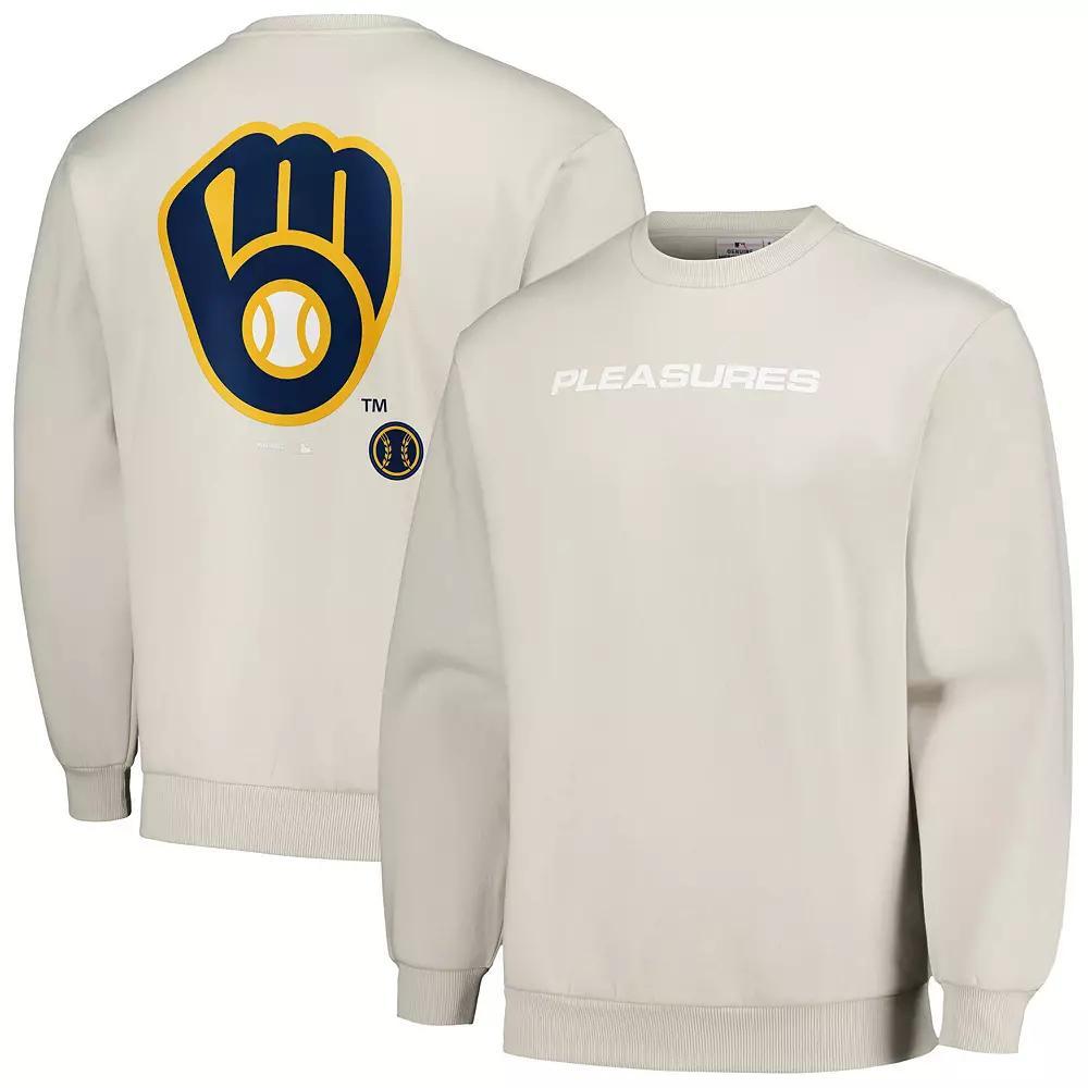 Men's Gray Milwaukee Brewers Ballpark Pullover Sweatshirt, Size: Medium, Grey Product Image
