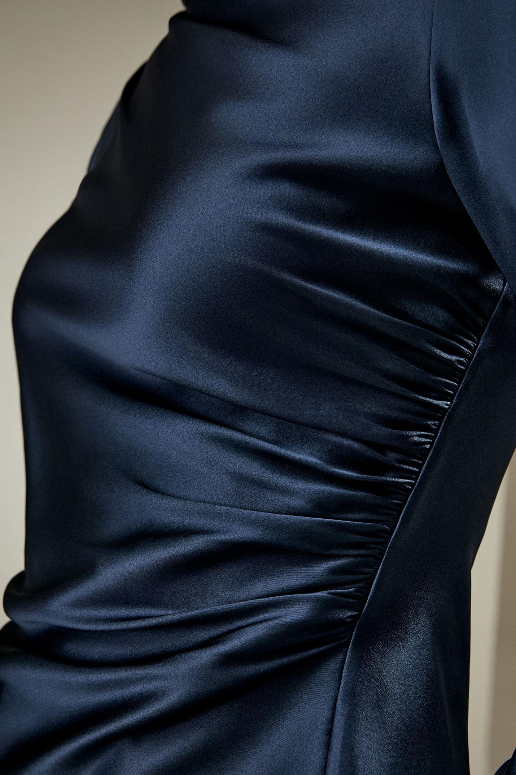 Oblique Wave Silk Blouse Product Image