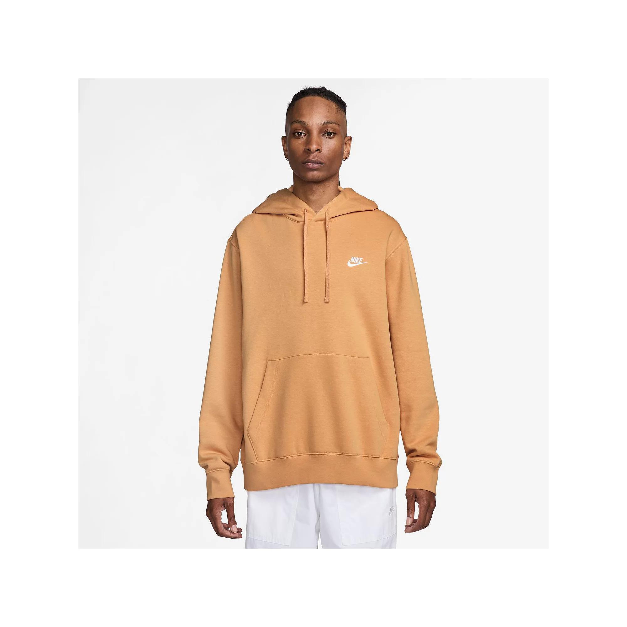 Men's Nike Sportswear Club Fleece Pullover Hoodie, Size: Small, Brown Moon Product Image
