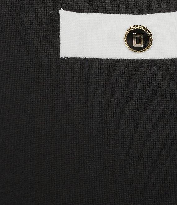 KARL LAGERFELD PARIS Knit Color Block Coordinating Skirt Product Image