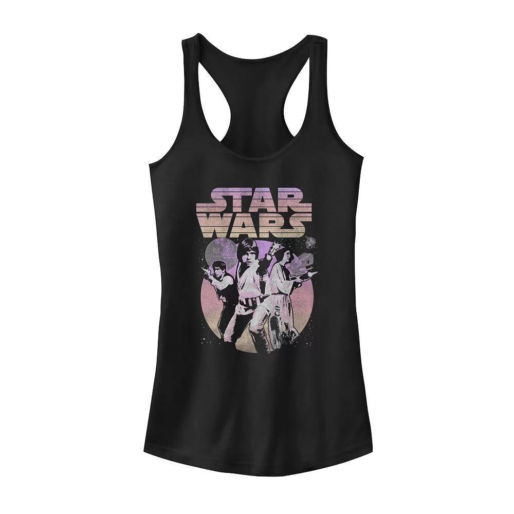 Juniors' Star Wars Retro Gradient Action Portrait Tank Top, Girl's, Size: XXL, Black Product Image