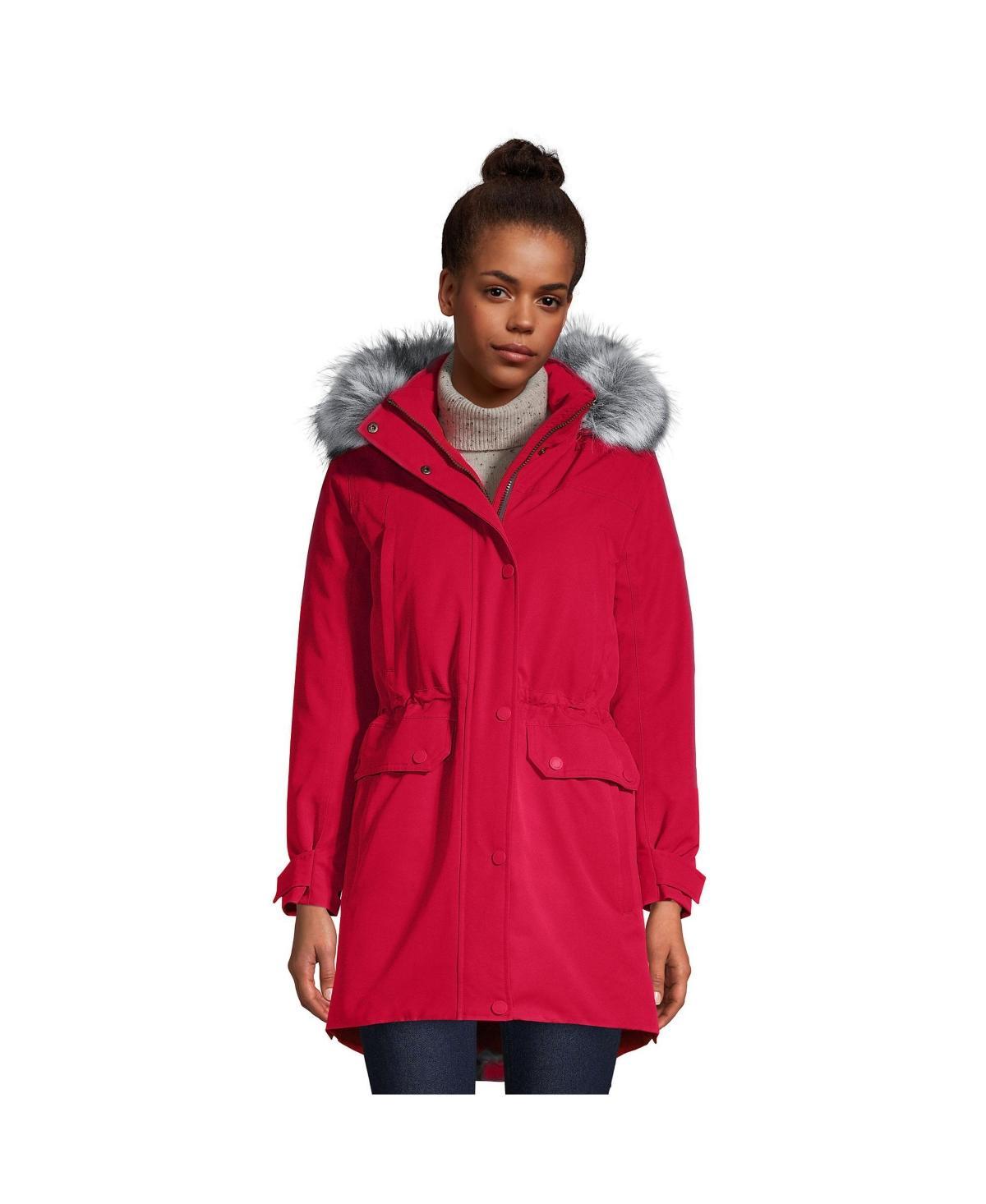 Women's Lands' End Expedition Down Waterproof Winter Parka, Size: Medium, Black Product Image