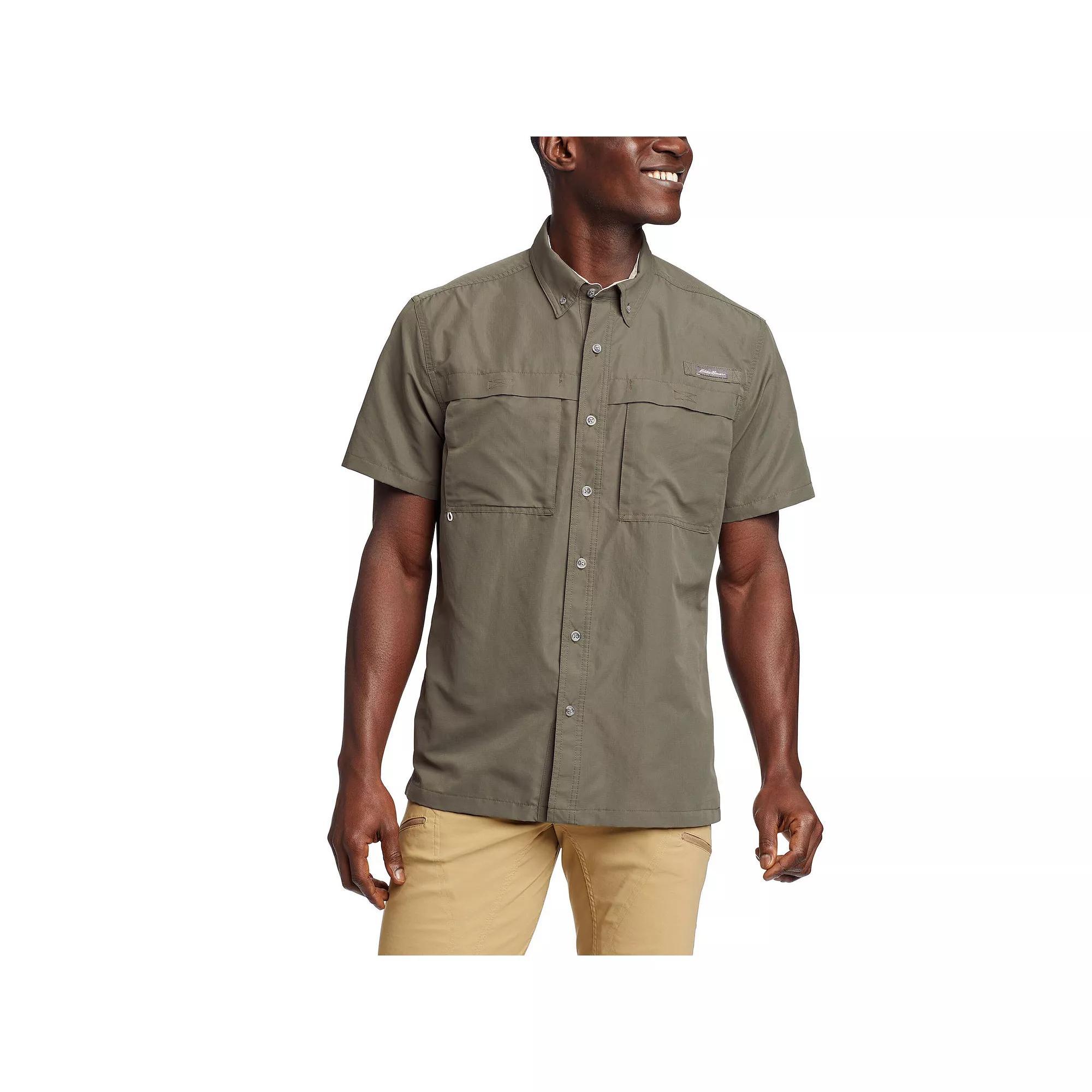 Big & Tall Eddie Bauer Ripstop Guide Short Sleeve Button Down Shirt, Men's, Size: XL Tall, Dusty Pink Product Image