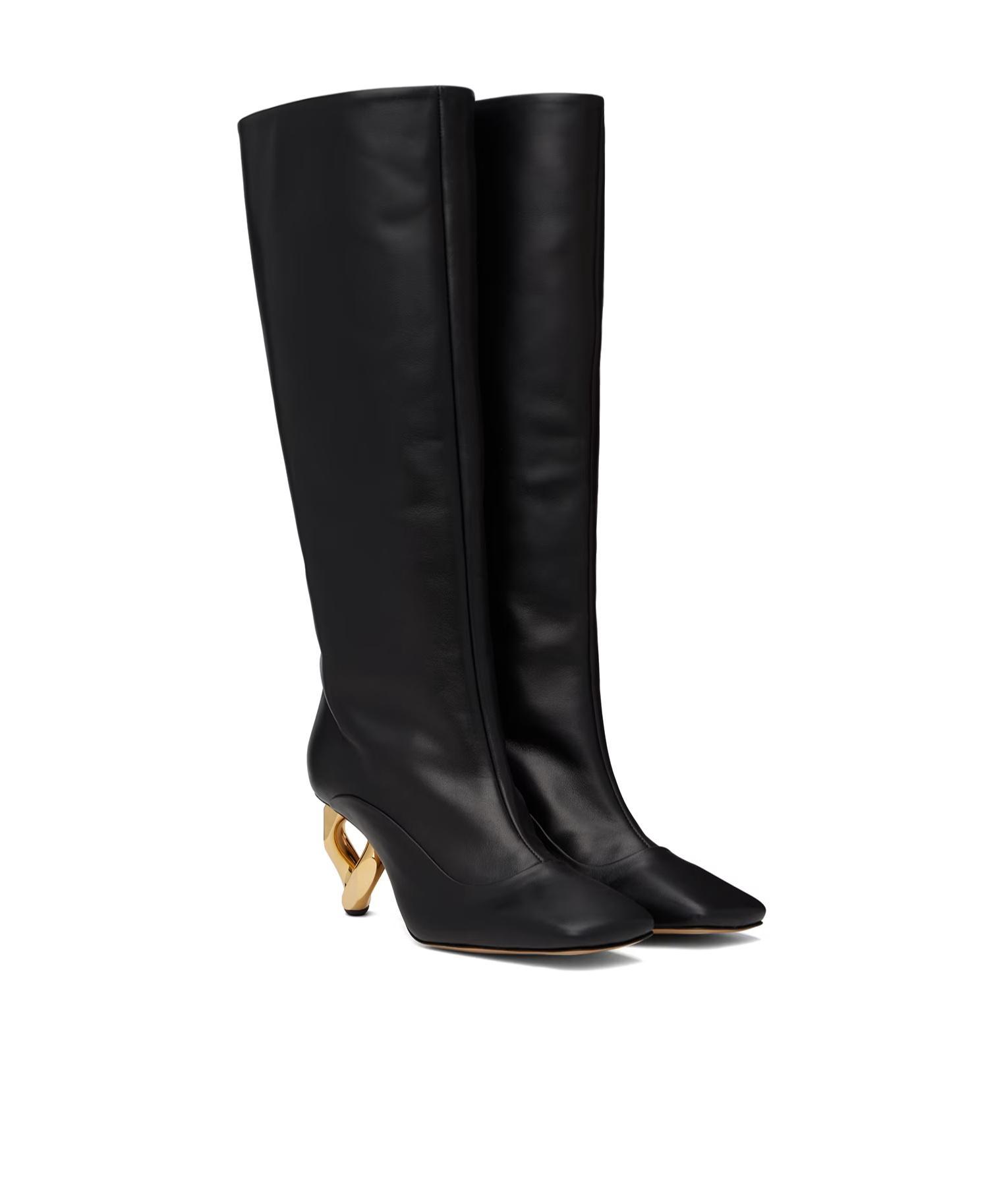 JW ANDERSON Chain Heel High Boots In Black Product Image