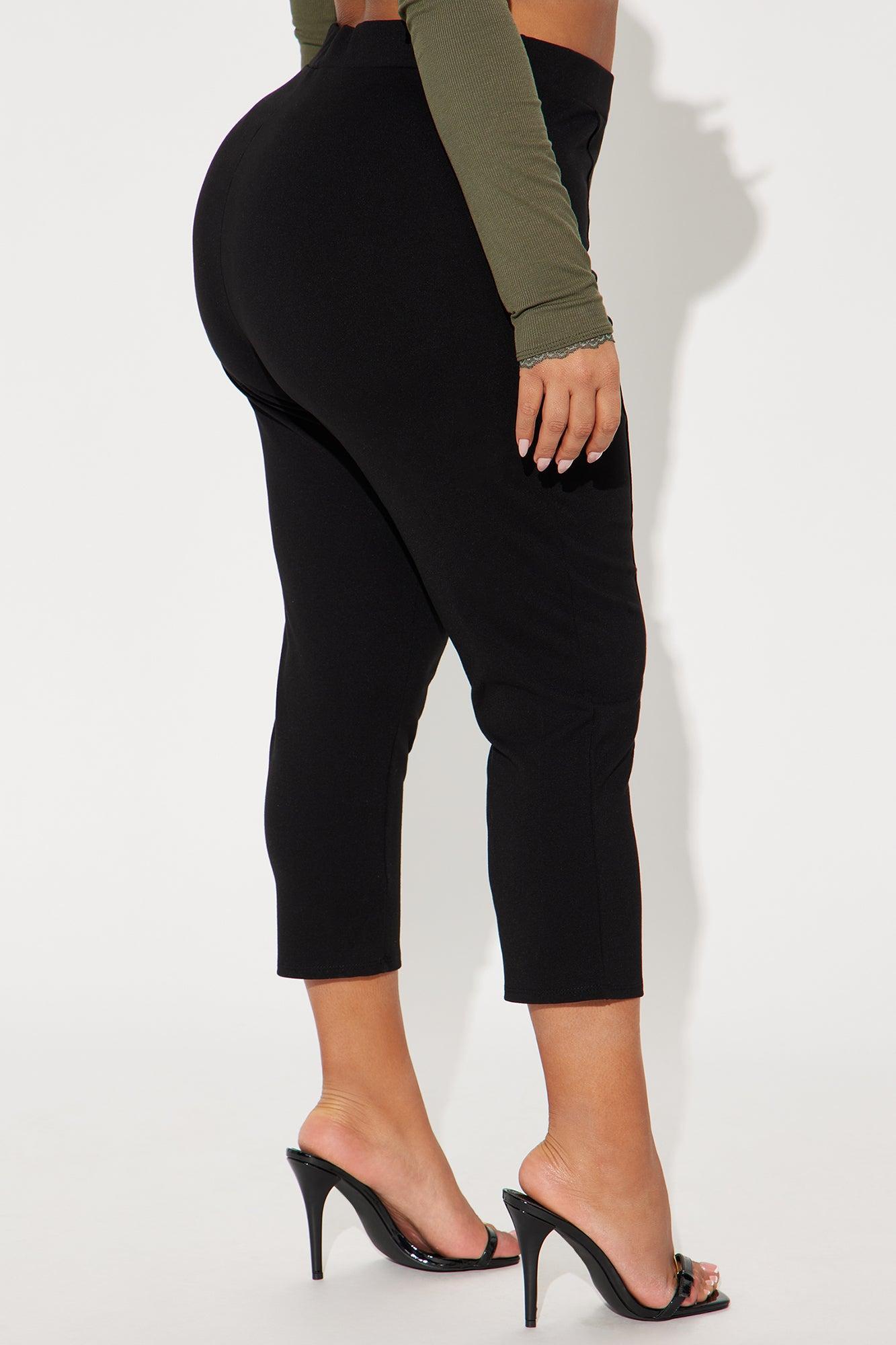 Daniella Pintuck Ponte Capri Legging - Black Product Image