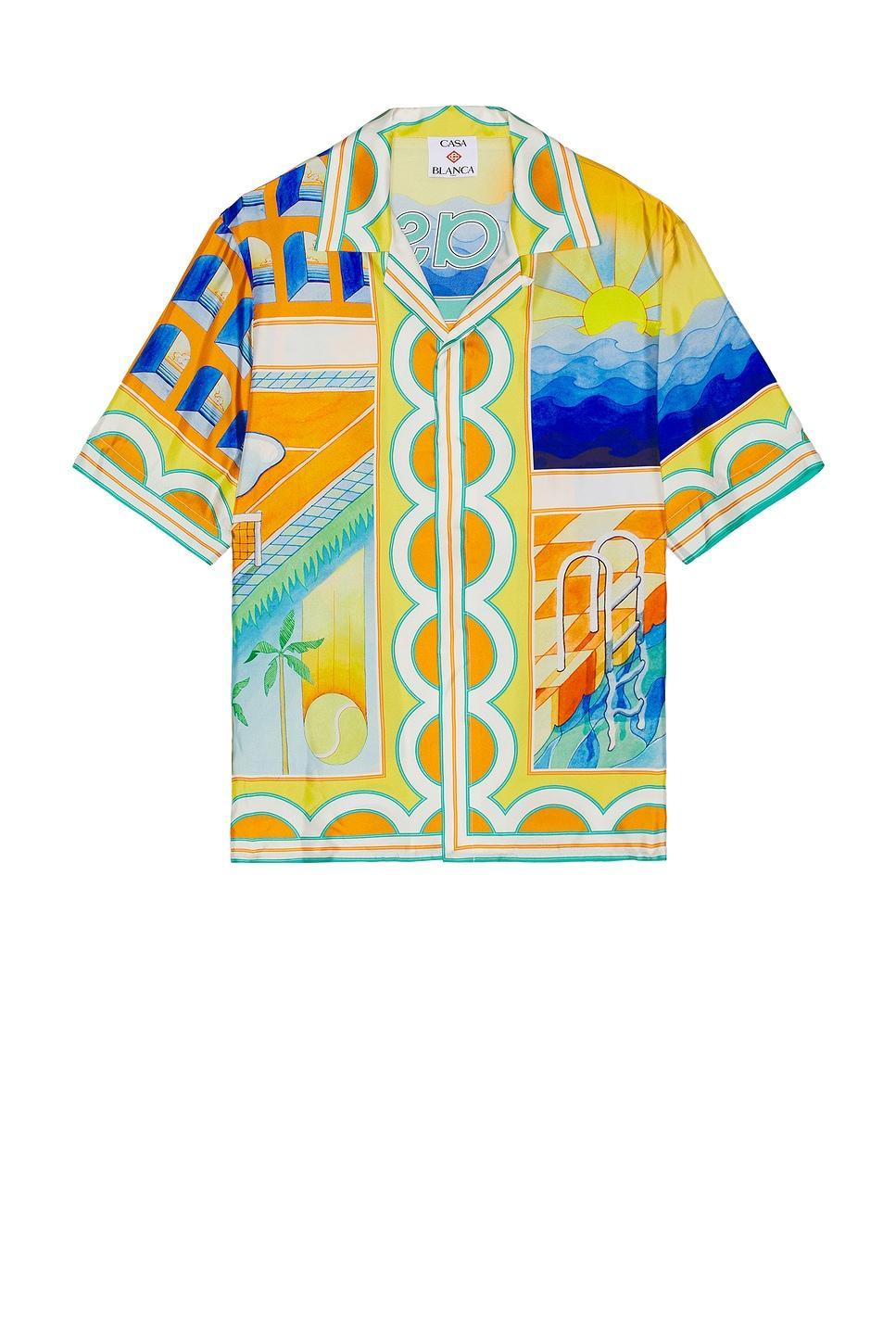 Short Sleeve Cuban Collar Shirt Product Image