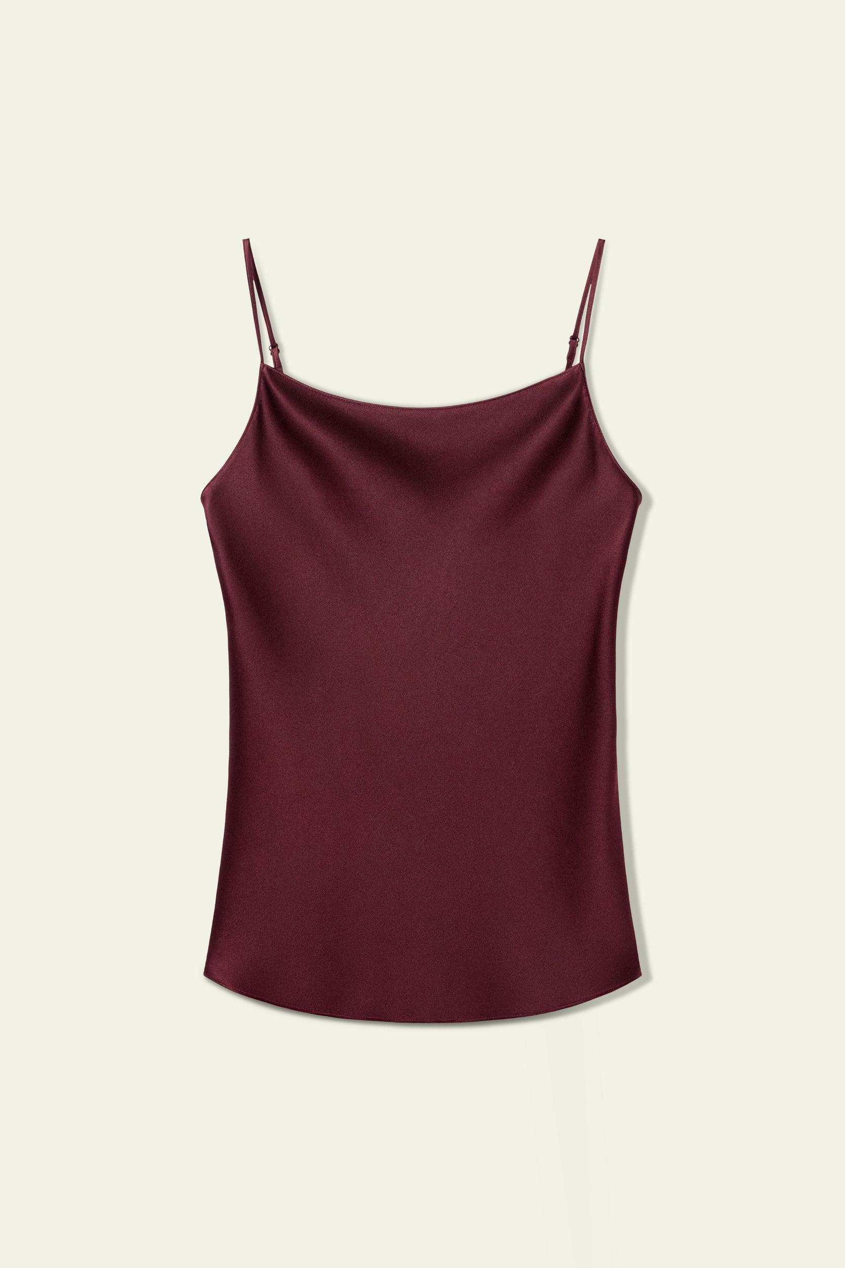Double-Faced Silk Charmeuse Bias Cami Product Image