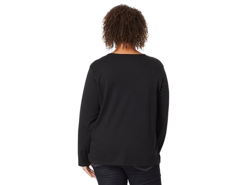 L.L.Bean Pima Crew Neck Long Sleeve Women's Clothing Product Image