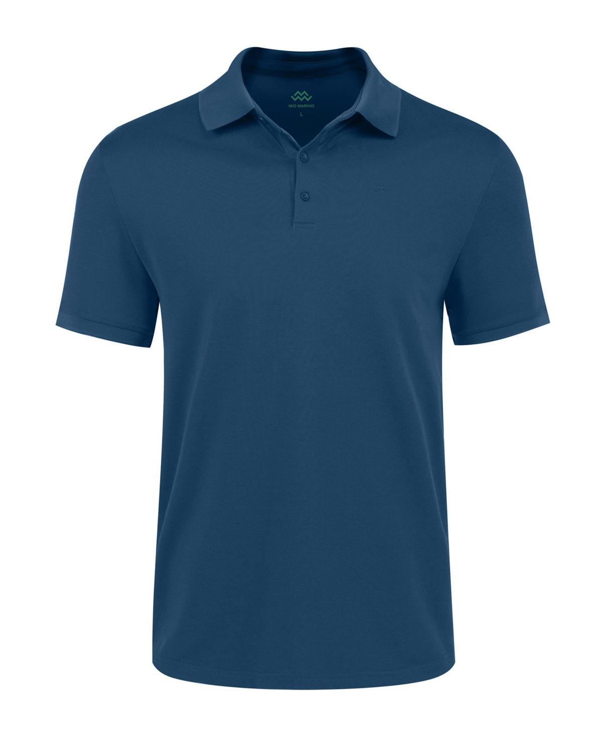 Mio Marino Mens Classic-Fit Cotton-Blend Pique Polo Shirt Product Image