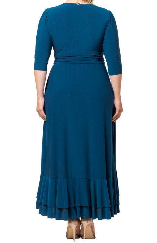 Veronica Ruffled Evening Gown - Plus Product Image
