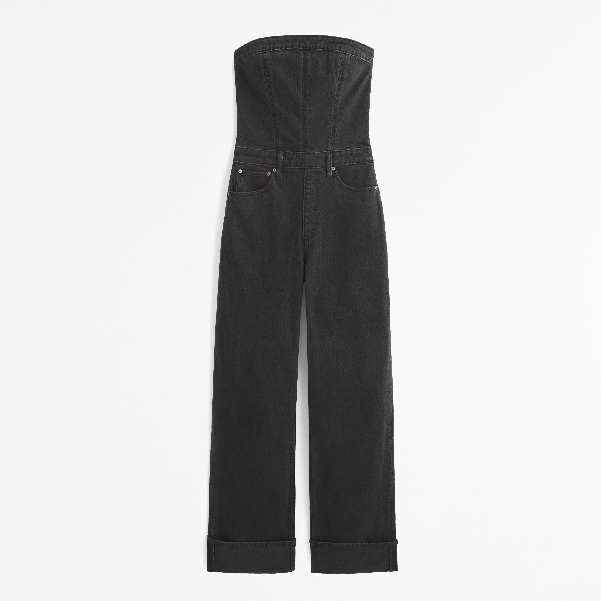 Strapless Denim Jumpsuit Product Image