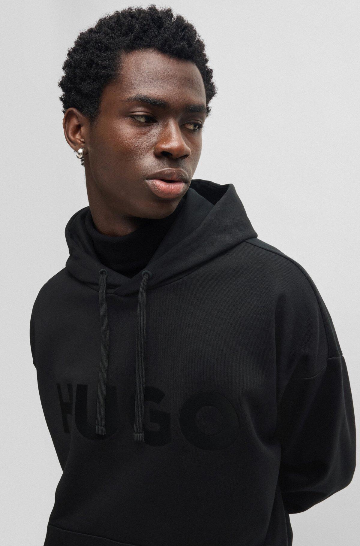Oversize-fit hoodie in cotton terry with tonal logo Product Image