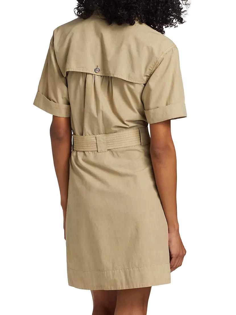 Natalie Twill Belted Wrap Minidress Product Image