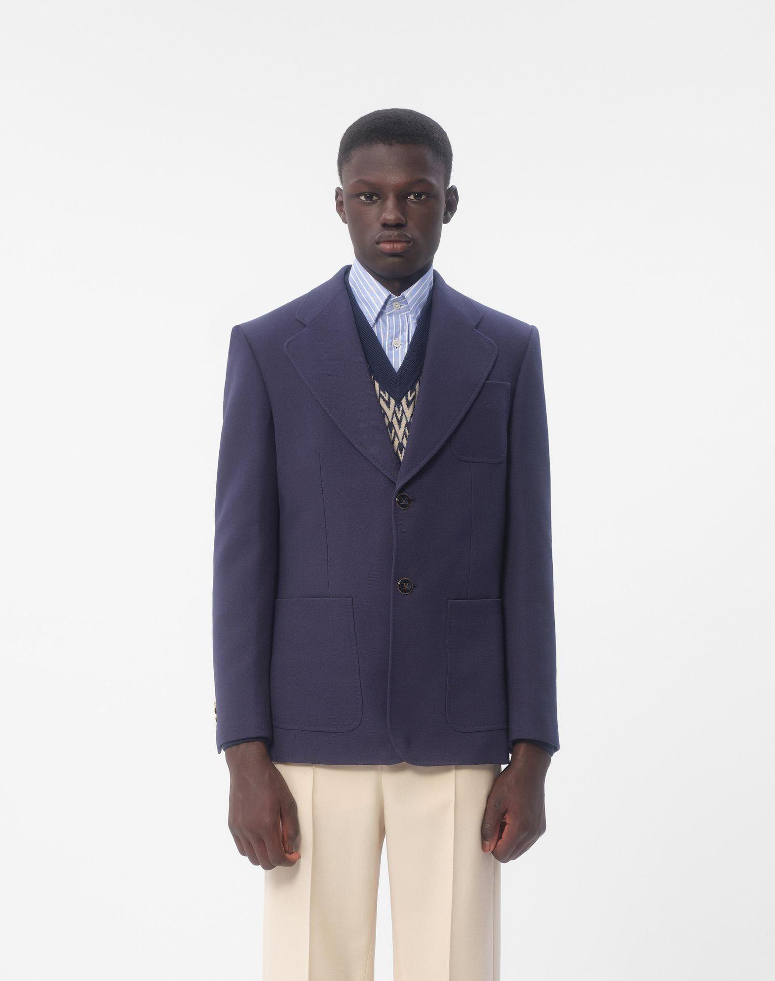 Single-Breasted Wool Gabardine Jacket Product Image