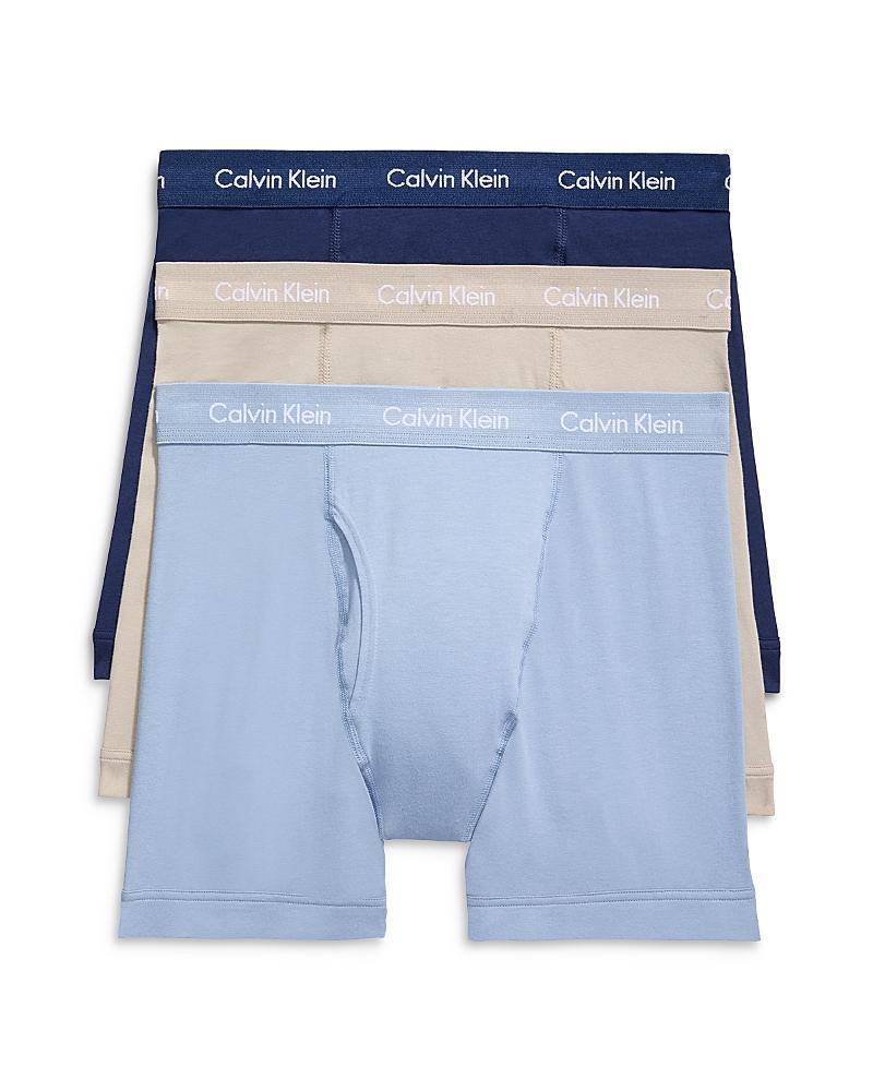 Men's Calvin Klein 3-pack Cotton Stretch Boxer Briefs, Size: Large, Black Product Image