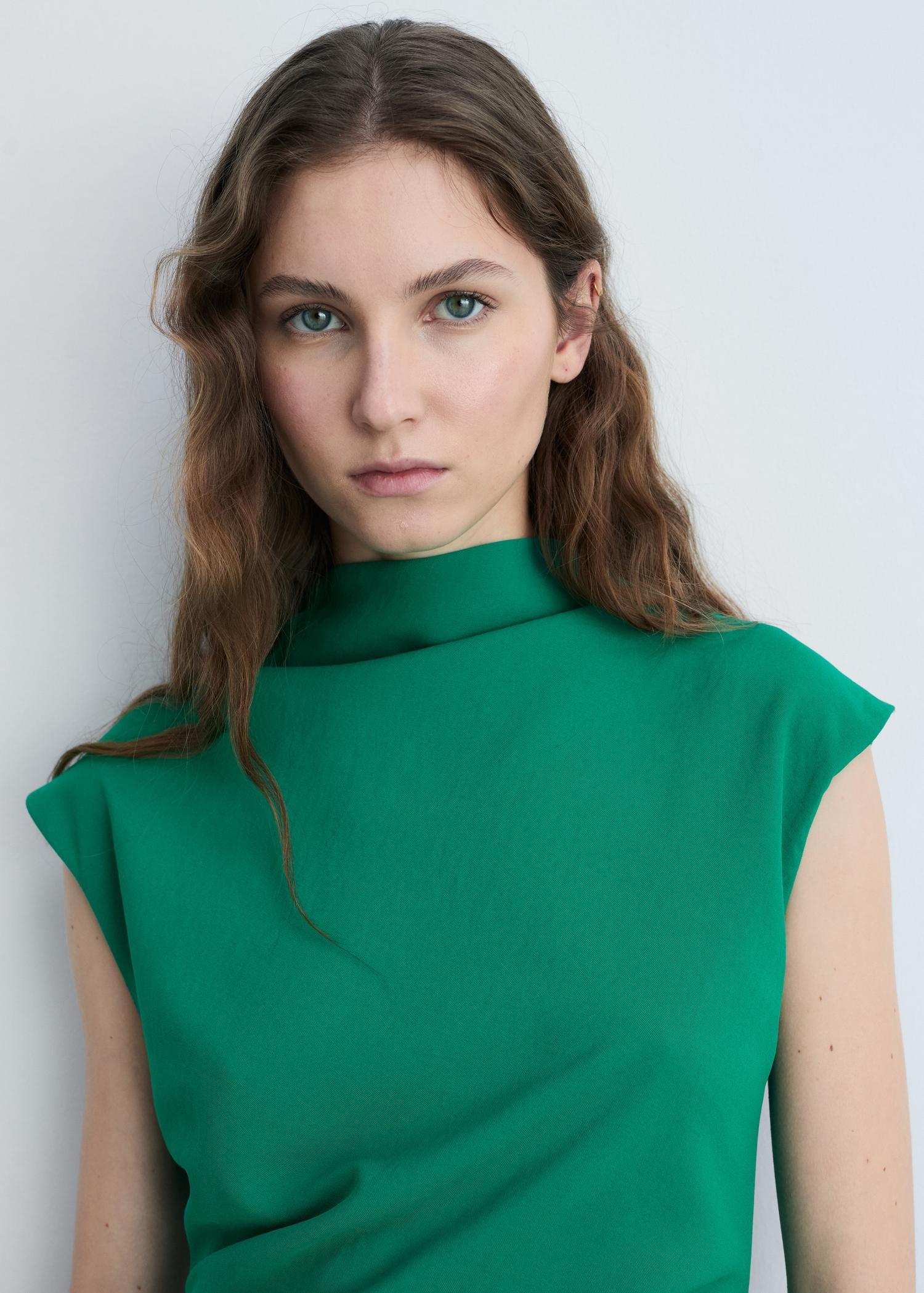 A-line dress with draped waist - Women | MANGO USA Product Image