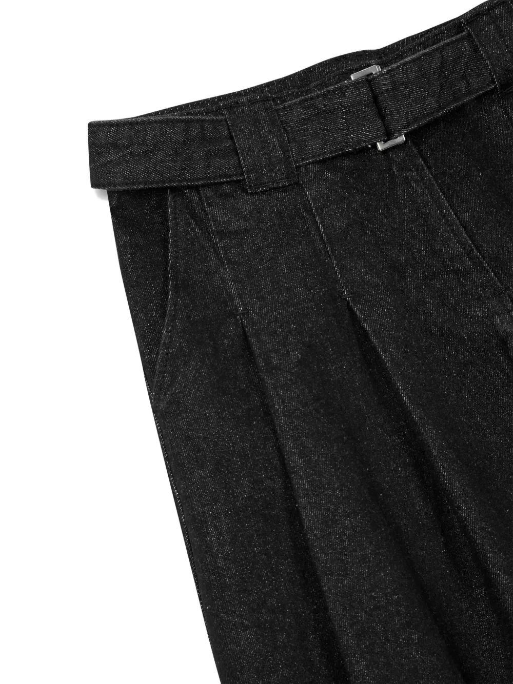 pintuck-detail belted skirt  Product Image