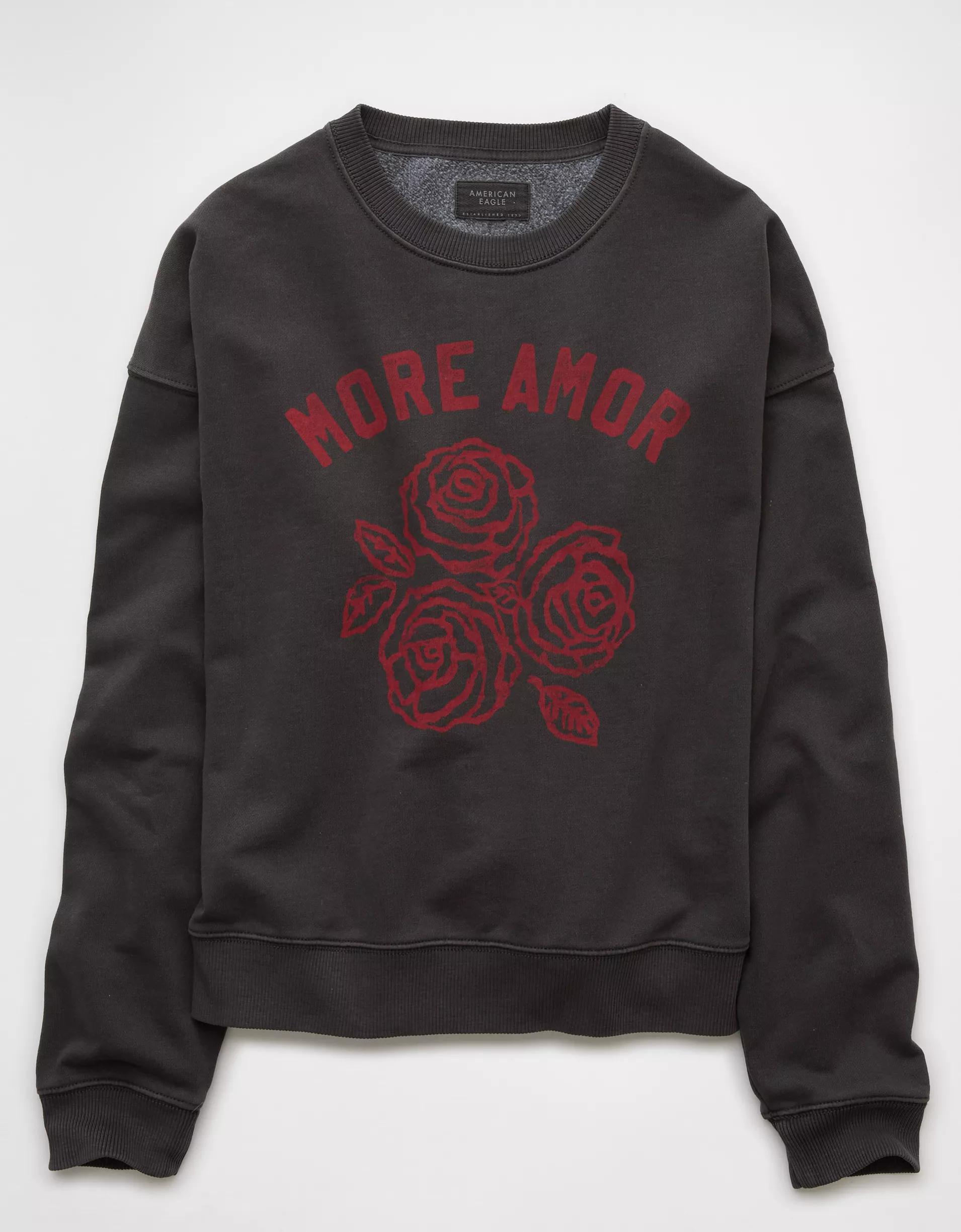 AE Valentine's Day Graphic Relaxed Crew Neck Sweatshirt Product Image