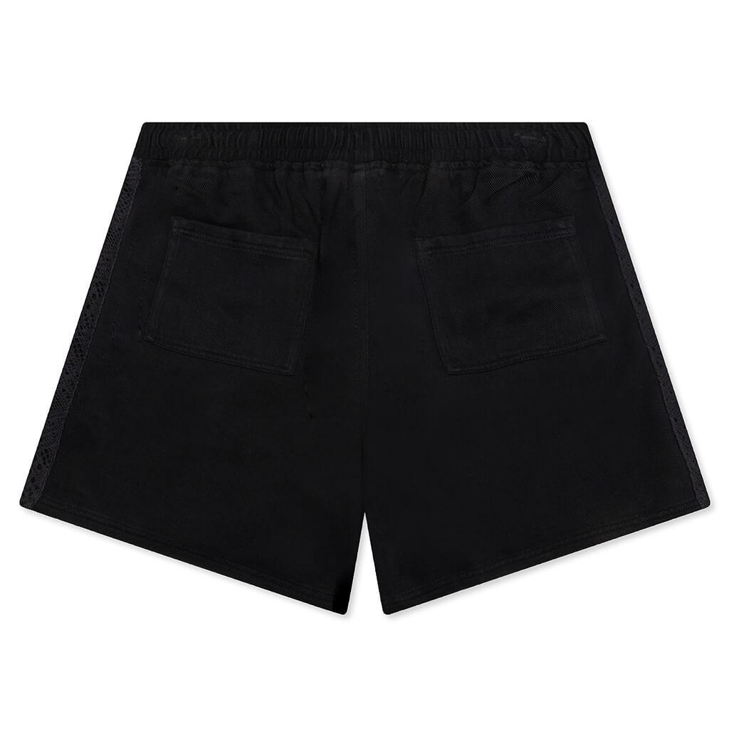 Knitted Panel Shorts - Black Male Product Image