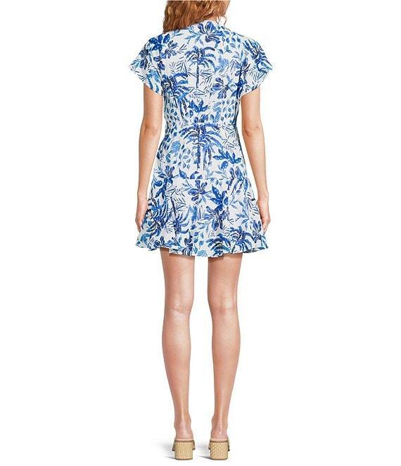 J.Marie Hayden V-Neck Flutter Sleeve Wrap Romper Product Image