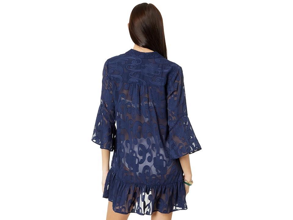 Womens Linley Flounce Cover-Up Shirtdress Product Image