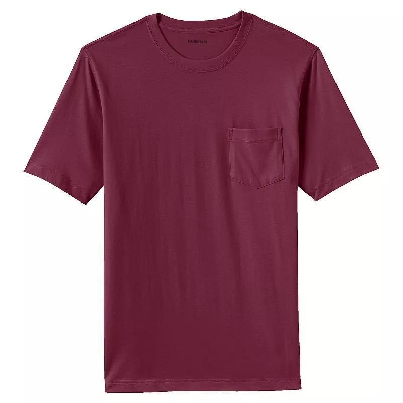 Big & Tall Lands' End Super Pocket Tee, Men's, Size: Large Tall, Gray Grey Product Image