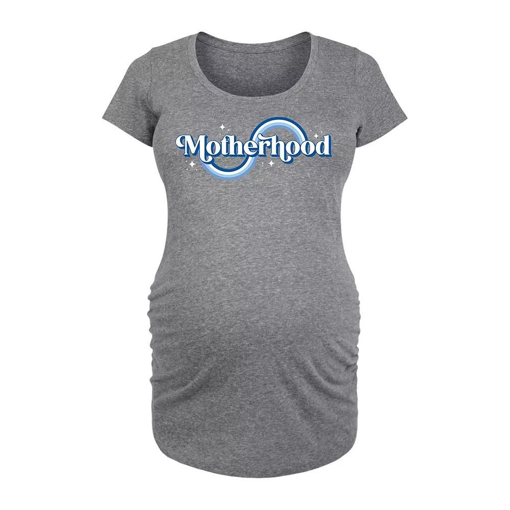 Disneys Minnie Mouse Maternity Dots Graphic Tee, Womens Grey Gray Product Image