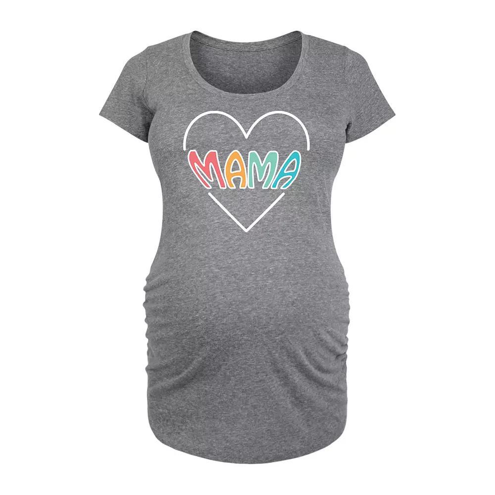 Disneys Winnie The Pooh Maternity Rainbow Graphic Tee, Womens Grey Gray Product Image