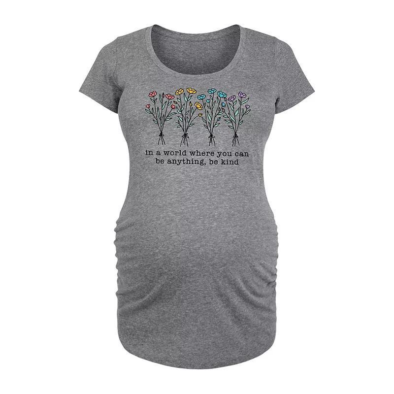 Maternity Heart Outline Graphic Tee, Womens Grey Gray Product Image
