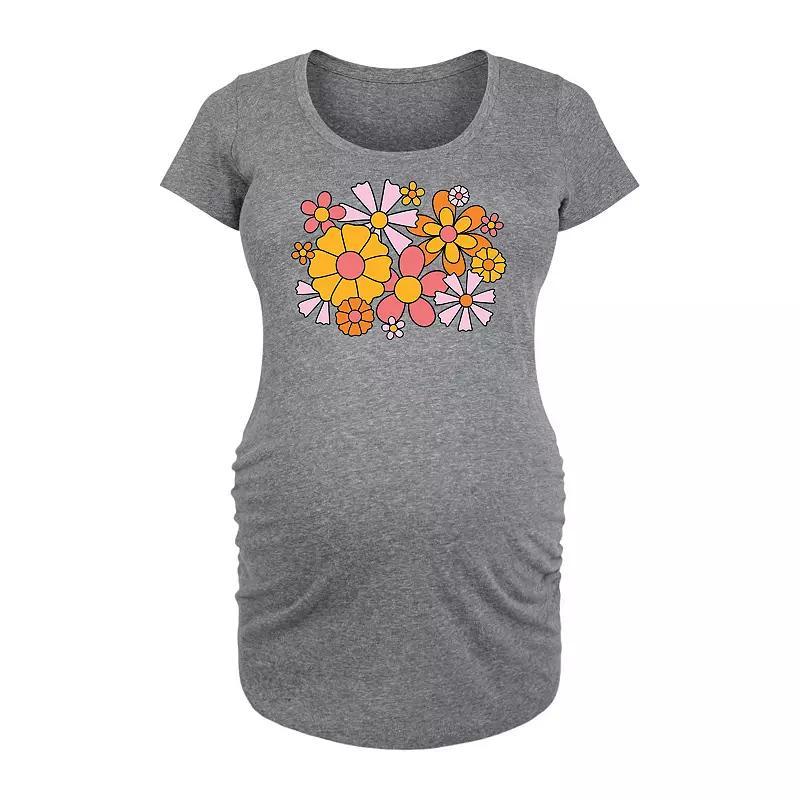 Maternity Ice Cream Pops Graphic Tee, Womens Grey Gray Product Image