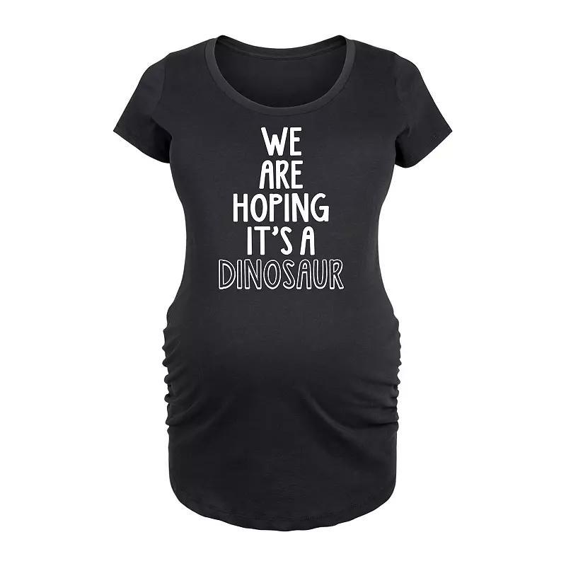 Maternity We Are Hoping Its A Dinosaur Graphic Tee, Womens Product Image