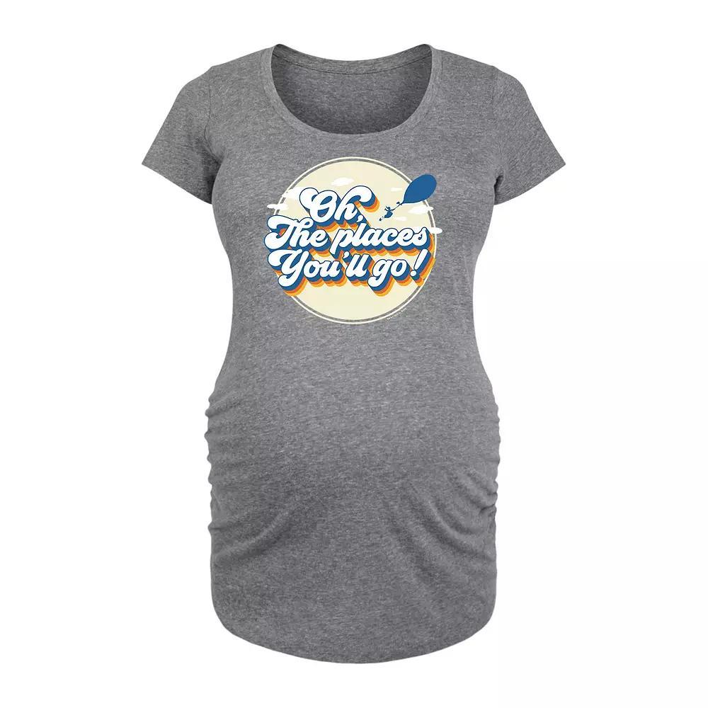 Maternity Peanuts Snoopy & Woodstock Beach Bound Graphic Tee, Women's, Size: XL-Mat, Grey Gray Product Image