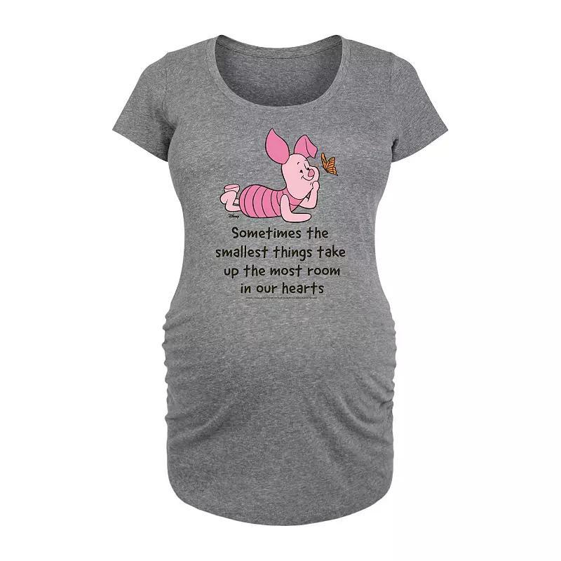 Disneys Winnie The Pooh Maternity Rainbow Graphic Tee, Womens Grey Gray Product Image