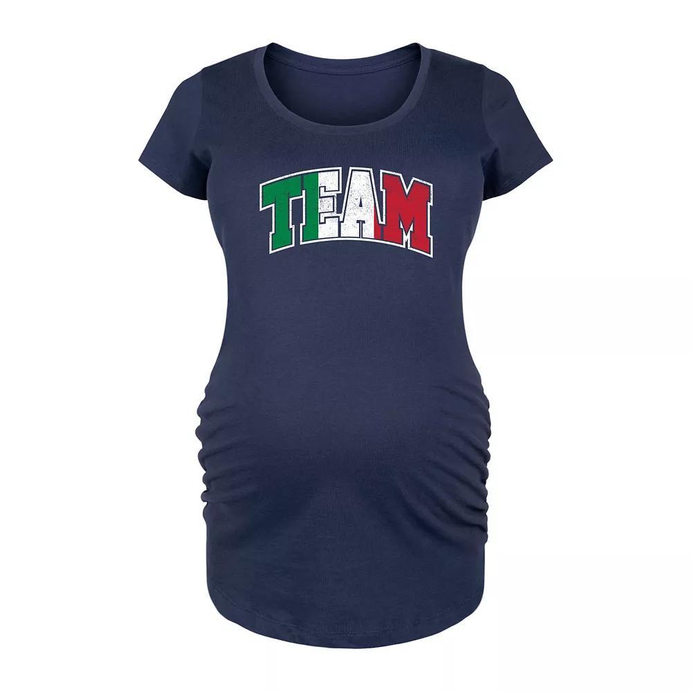 Maternity Team France Graphic Tee, Womens Blue Product Image