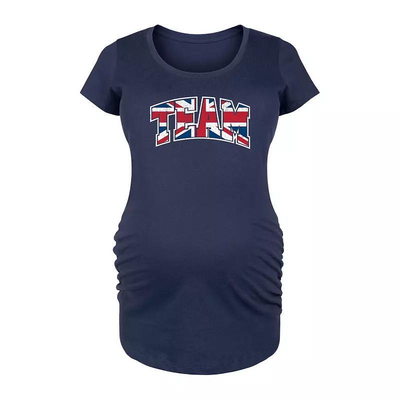 Maternity Team France Graphic Tee, Womens Blue Product Image