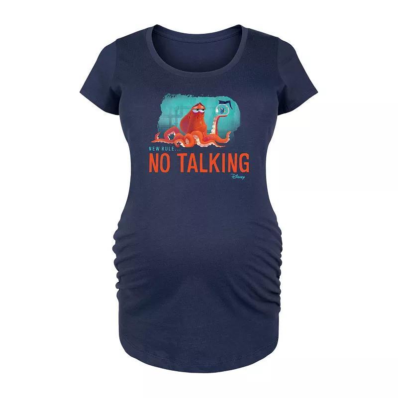 Maternity White Rose Graphic Tee, Womens Blue Product Image