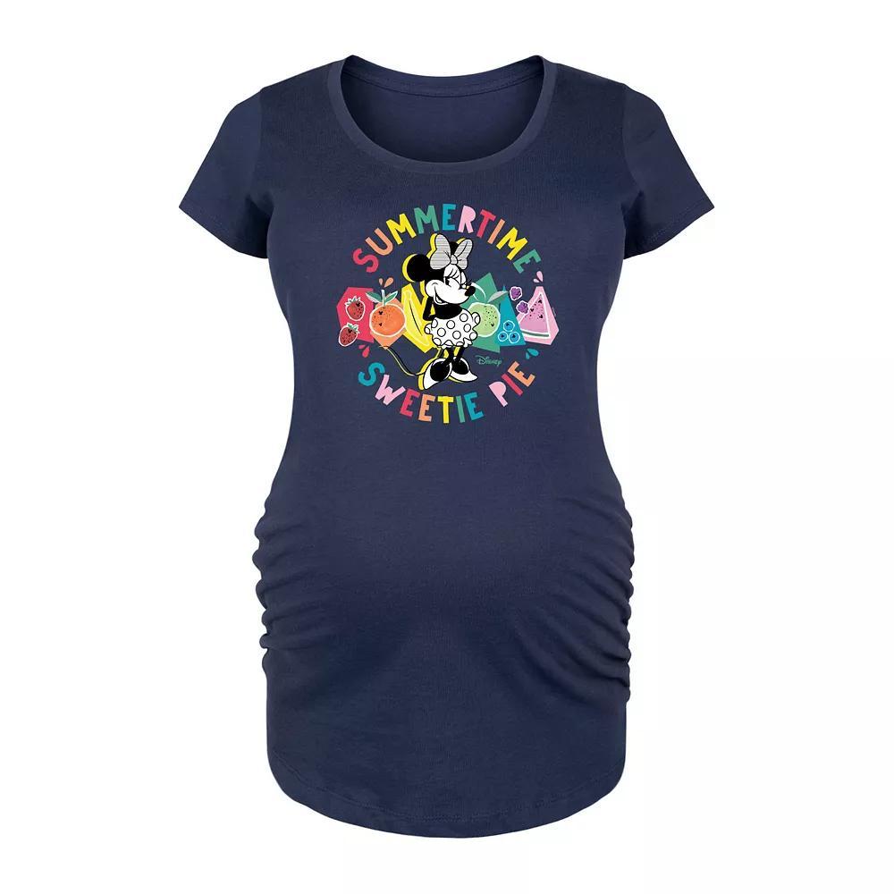 Maternity Oh Deer Im Pregnant Santas Sleigh Graphic Tee, Womens Blue Product Image