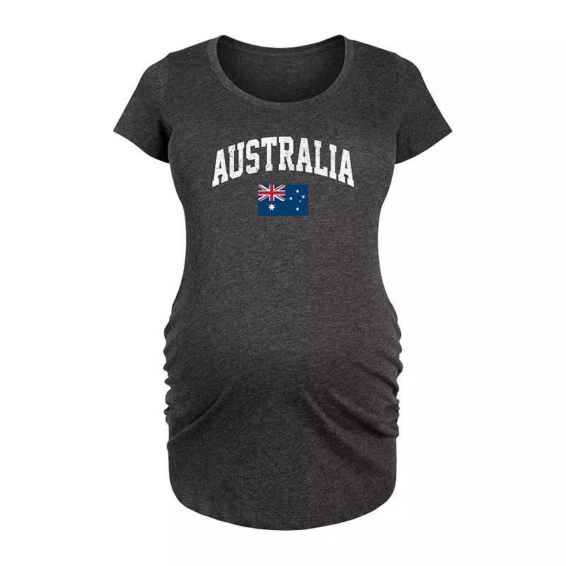 Maternity Be Kind Colorful Letters Graphic Tee, Womens Heather Grey Product Image
