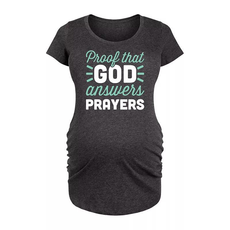 Maternity Be Kind Colorful Letters Graphic Tee, Womens Heather Grey Product Image