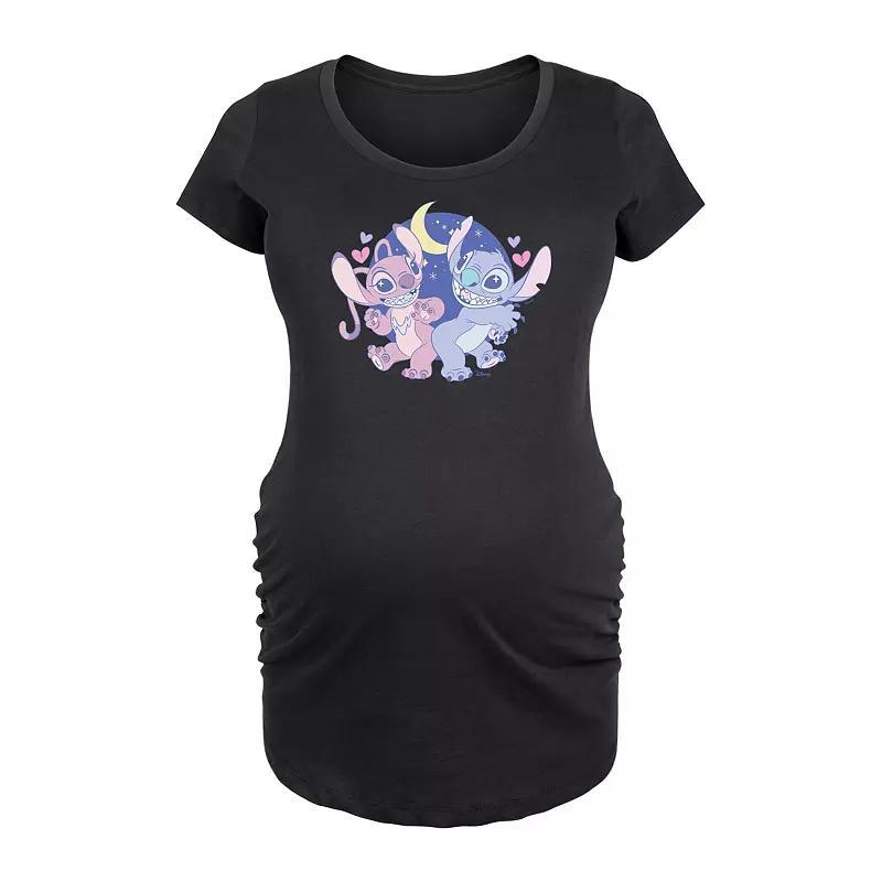 Maternity Pastel Dandelions Graphic Tee, Womens Blue Product Image
