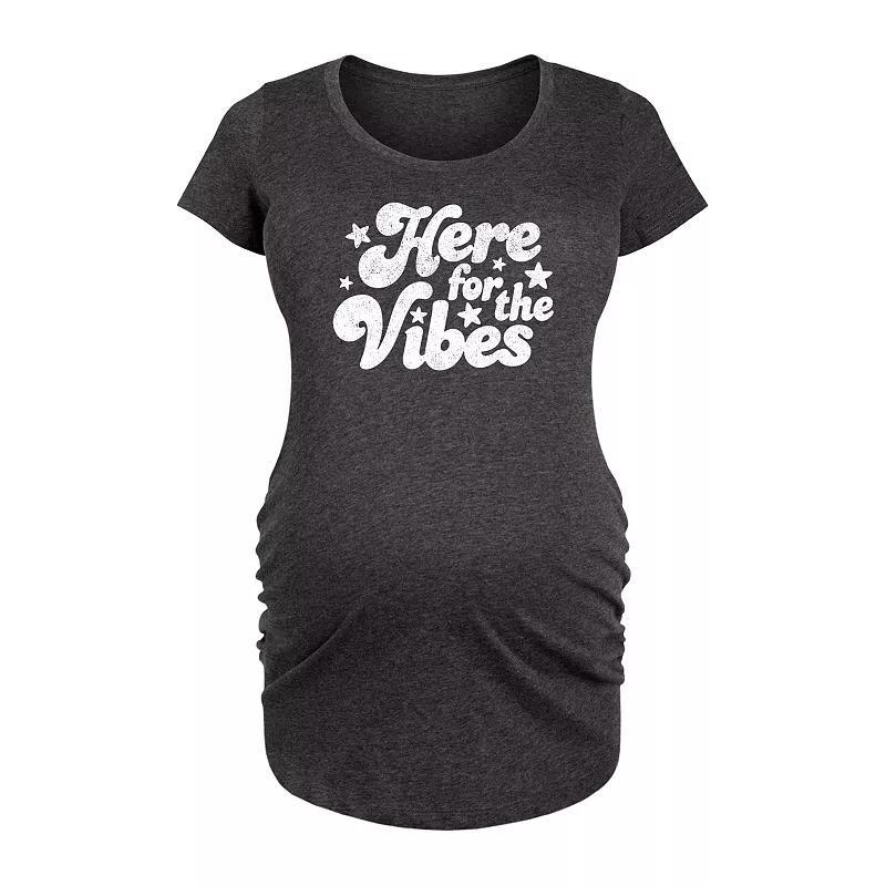 Maternity Pastel Dandelions Graphic Tee, Womens Blue Product Image