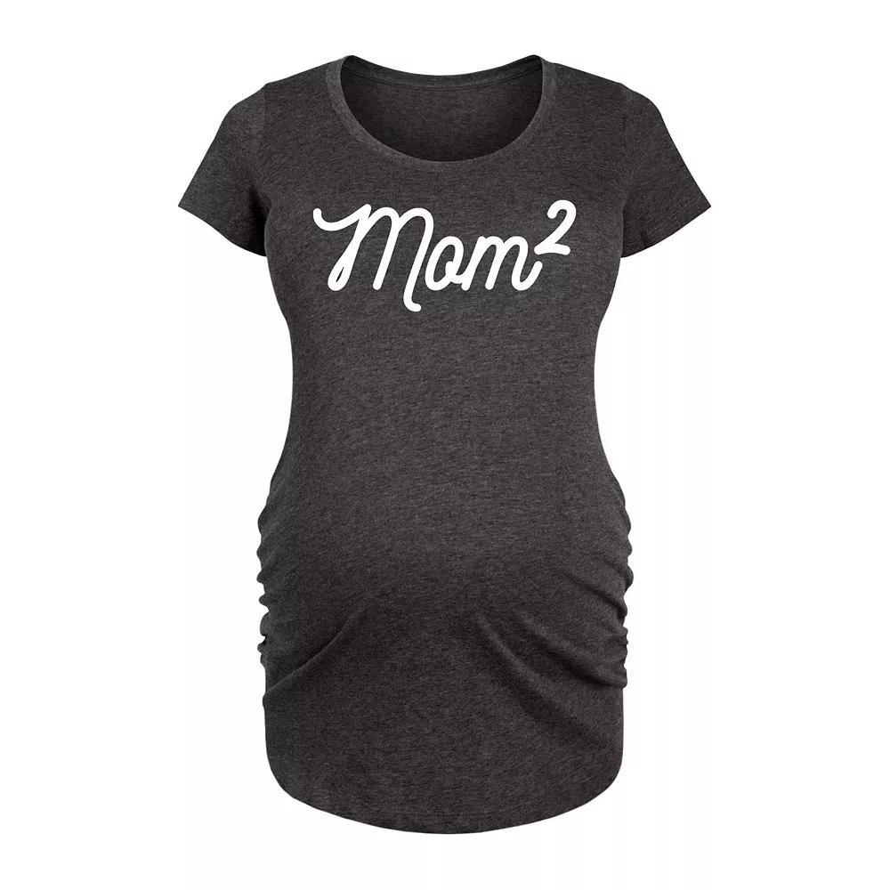 Maternity Pastel Dandelions Graphic Tee, Womens Blue Product Image